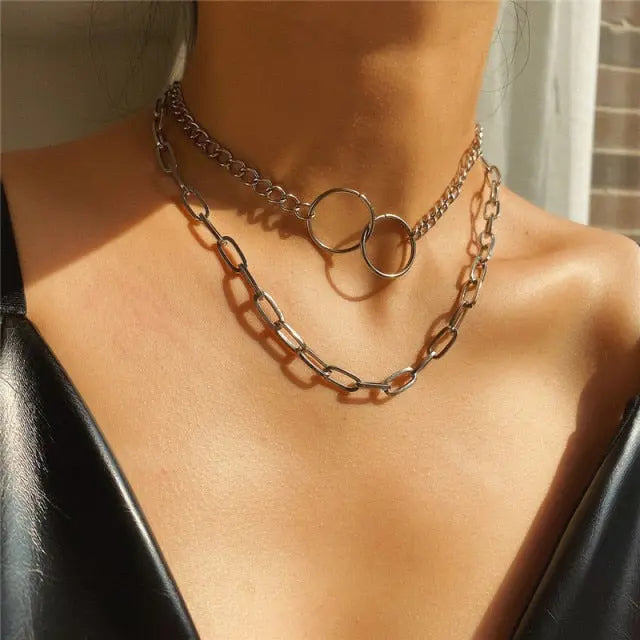 29 stylish Gold necklace on neck Gold chain Women's jewelry layered accesories nowadaysfashion