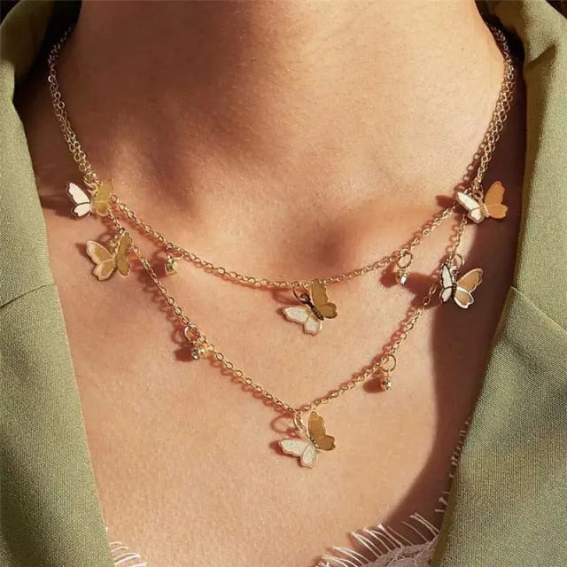 29 stylish Gold necklace on neck Gold chain Women's jewelry layered accesories nowadaysfashion