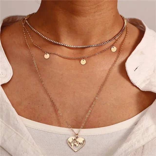 29 stylish Gold necklace on neck Gold chain Women's jewelry layered accesories nowadaysfashion