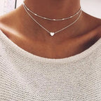 29 stylish Gold necklace on neck Gold chain Women's jewelry layered accesories nowadaysfashion