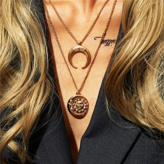 29 stylish Gold necklace on neck Gold chain Women's jewelry layered accesories nowadaysfashion