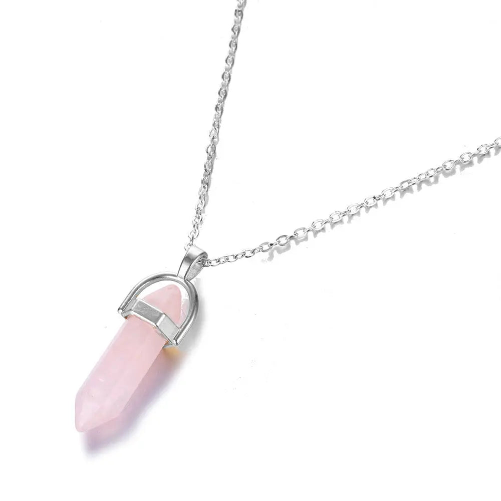 nowadaysfashion Crystals Necklace Bohemian Hexagon Opal Pendant Necklace nowadaysfashion