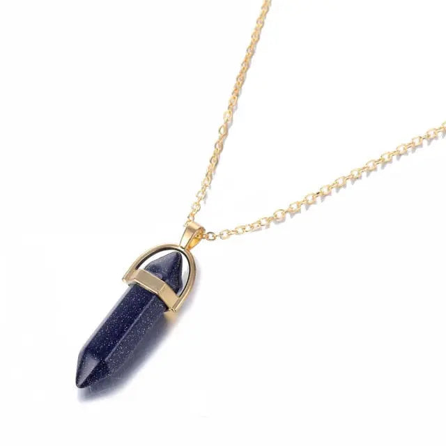 nowadaysfashion Crystals Necklace Bohemian Hexagon Opal Pendant Necklace nowadaysfashion
