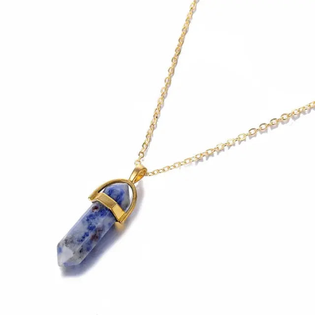 nowadaysfashion Crystals Necklace Bohemian Hexagon Opal Pendant Necklace nowadaysfashion