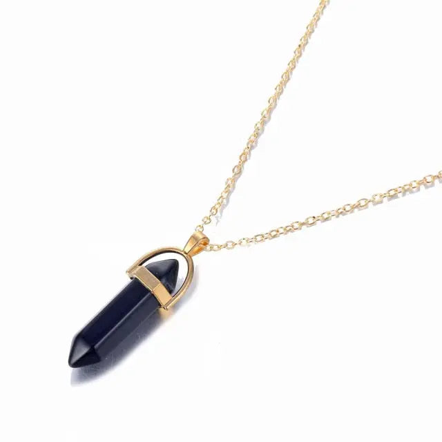 nowadaysfashion Crystals Necklace Bohemian Hexagon Opal Pendant Necklace nowadaysfashion