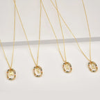 Sterling Silver Gold 26 Alphabet B J P Letters A M Initial Long Chain Necklace Summer Colorful Zircon Ovals nowadaysfashion