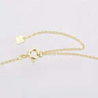 Sterling Silver Gold 26 Alphabet B J P Letters A M Initial Long Chain Necklace Summer Colorful Zircon Ovals nowadaysfashion
