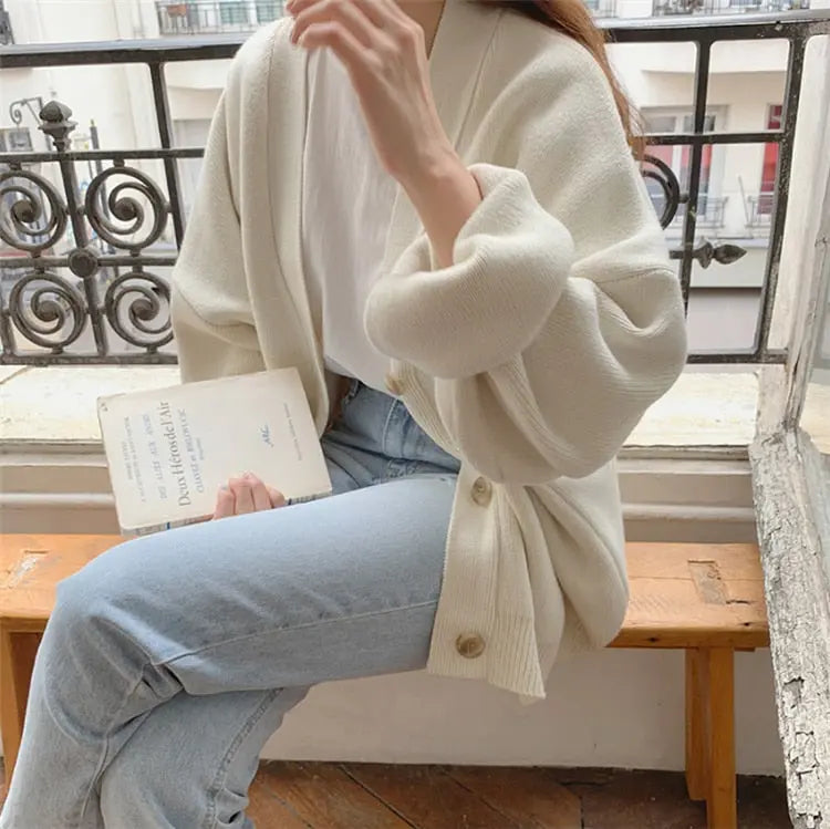 New 2021 Winter Spring Women's Sweaters V-Neck Buttons Cardigans nowadaysfashion