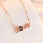 100 languages of love necklace Heart Pendant Wedding Romantic Memory Projection Necklace nowadaysfashion