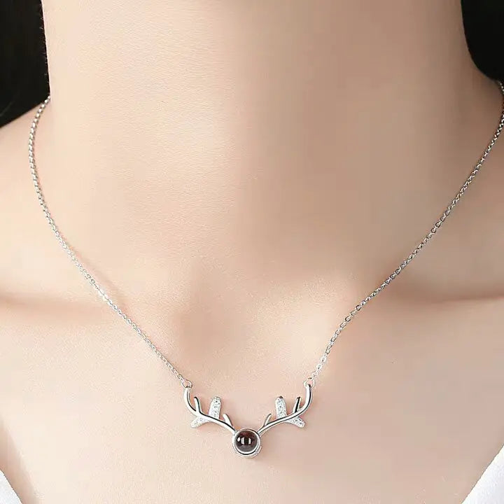 100 languages of love necklace Heart Pendant Wedding Romantic Memory Projection Necklace nowadaysfashion