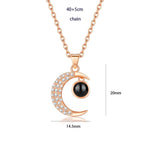 100 languages of love necklace Heart Pendant Wedding Romantic Memory Projection Necklace nowadaysfashion