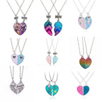 couple necklaces Sequin Stitching Heart Broken Best Friends Necklace Gifts 2PCS/Set nowadaysfashion