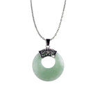 Carnelian Necklaces Round Shape Natural Green aventurine eye Statement Necklace nowadaysfashion