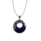 Carnelian Necklaces Round Shape Natural Green aventurine eye Statement Necklace nowadaysfashion