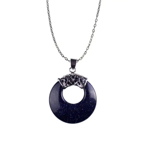 Carnelian Necklaces Round Shape Natural Green aventurine eye Statement Necklace nowadaysfashion