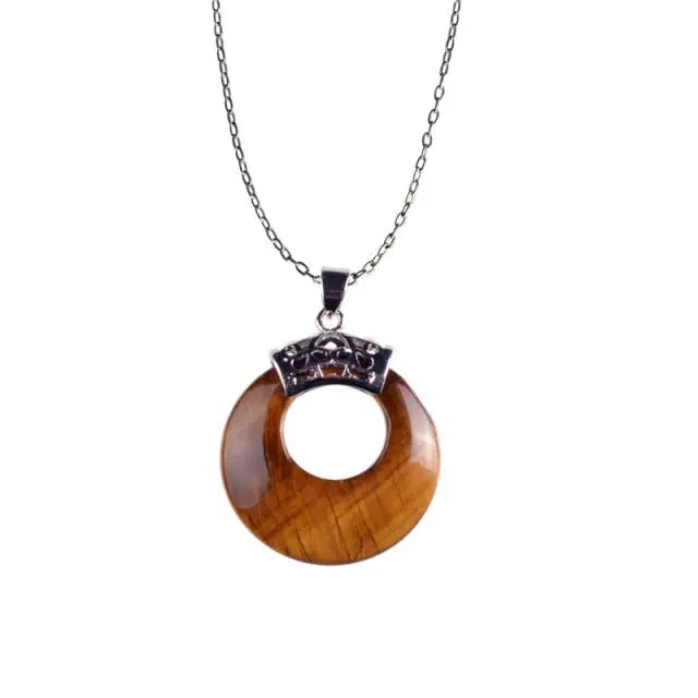 Carnelian Necklaces Round Shape Natural Green aventurine eye Statement Necklace nowadaysfashion
