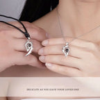 2PCS/set matching necklaces for couples 100 Languages I Love You Lovers Heart Magnetic relationship Necklace nowadaysfashion