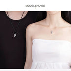 matching couples necklaces for Projection Photo Heart Magnetic Necklace nowadaysfashion