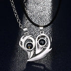 2PCS/set matching necklaces for couples 100 Languages I Love You Lovers Heart Magnetic relationship Necklace nowadaysfashion