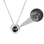Custom Photo Name Rose Gold Silver Color Projection Round Necklace nowadaysfashion