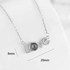 100 languages of love necklace Heart Pendant Wedding Romantic Memory Projection Necklace nowadaysfashion