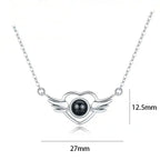 100 languages of love necklace Heart Pendant Wedding Romantic Memory Projection Necklace nowadaysfashion