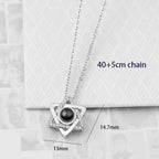 100 languages of love necklace Heart Pendant Wedding Romantic Memory Projection Necklace nowadaysfashion