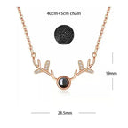 100 languages of love necklace Heart Pendant Wedding Romantic Memory Projection Necklace nowadaysfashion