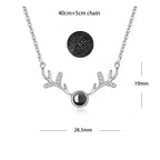 100 languages of love necklace Heart Pendant Wedding Romantic Memory Projection Necklace nowadaysfashion