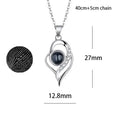 100 languages of love necklace Heart Pendant Wedding Romantic Memory Projection Necklace nowadaysfashion