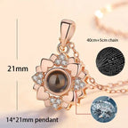 100 languages of love necklace Heart Pendant Wedding Romantic Memory Projection Necklace nowadaysfashion