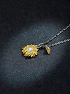 Sunflower Necklace Gold Color Lucky Necklace Gift for Women Fashion Necklace Jewelry nowadaysfashion