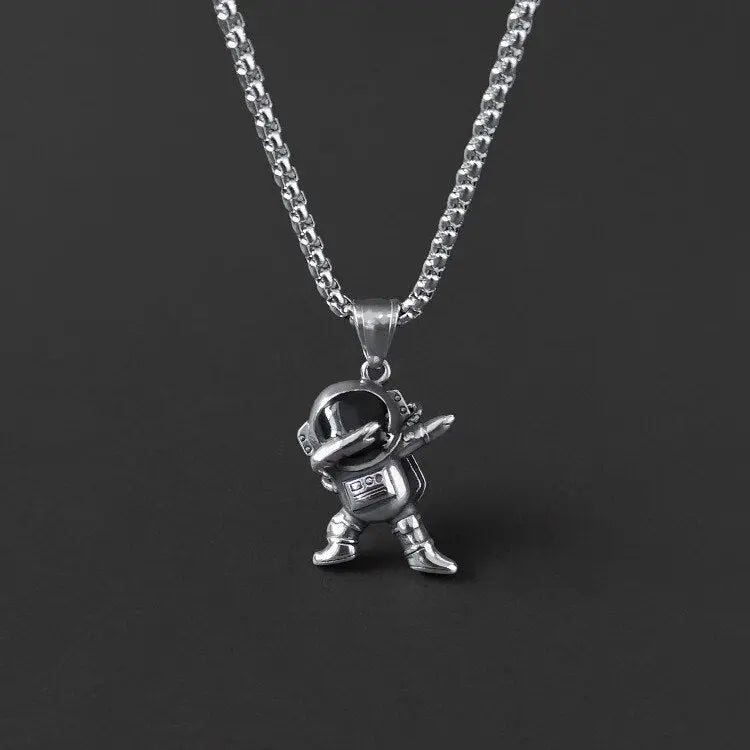 fashion hip hop astronaut necklace men and women jewelry nowadaysfashion