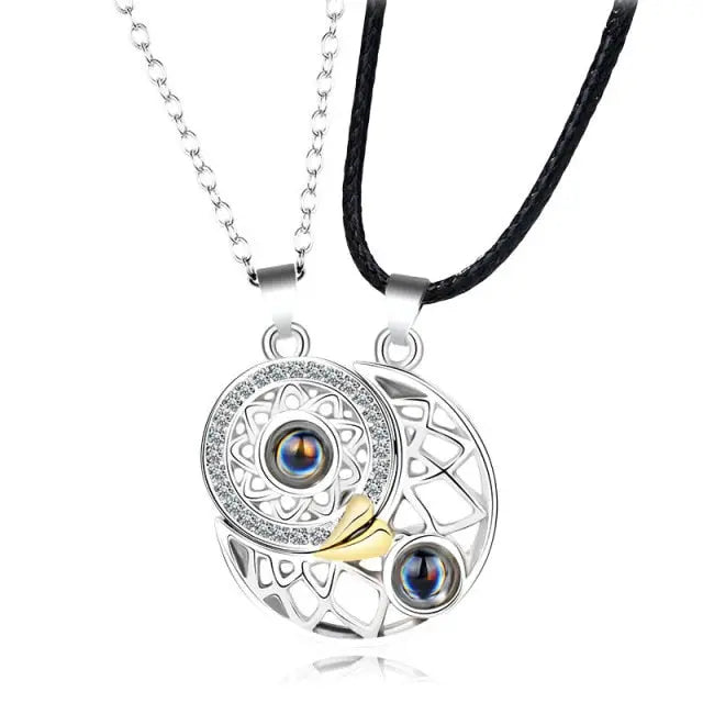 100 Languages Sun and Moon Projection Necklace nowadaysfashion