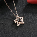 Custom Name Photo Projection Pendant Five Pointed Star Personalized Necklace nowadaysfashion