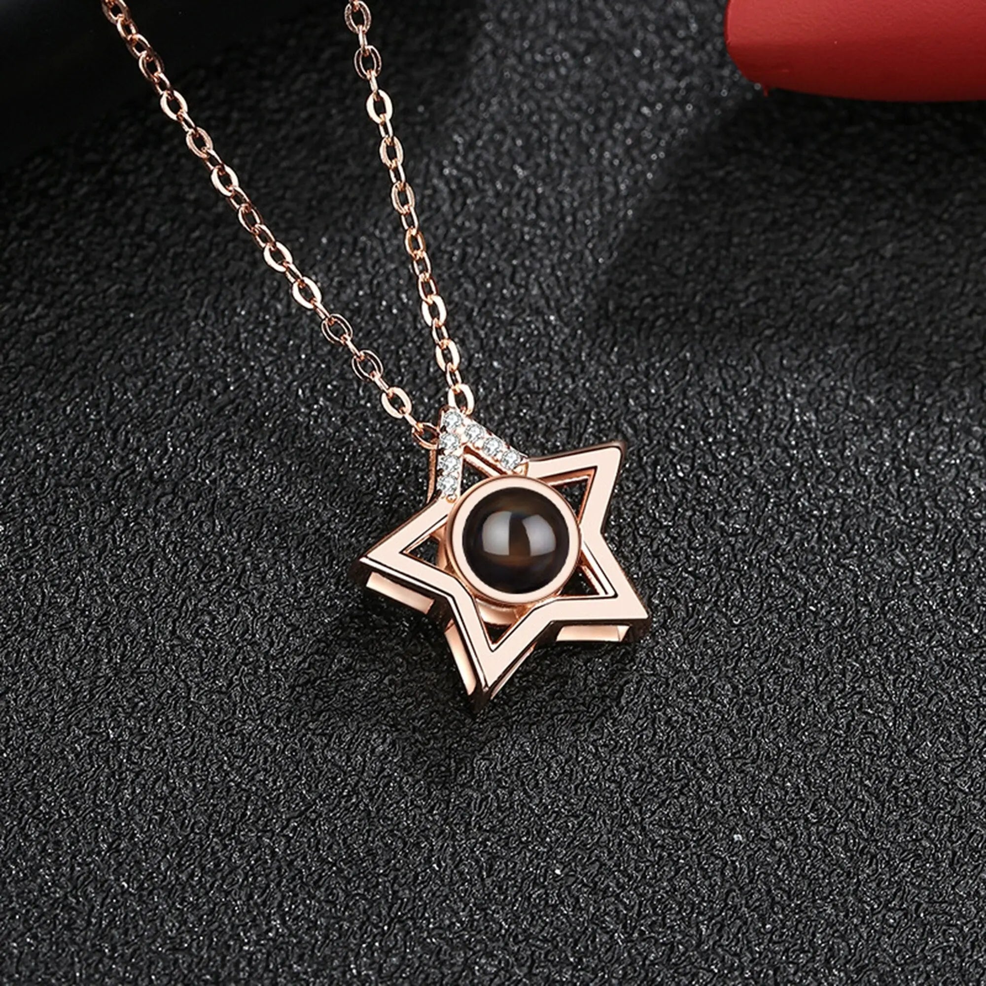 Custom Name Photo Projection Pendant Five Pointed Star Personalized Necklace nowadaysfashion