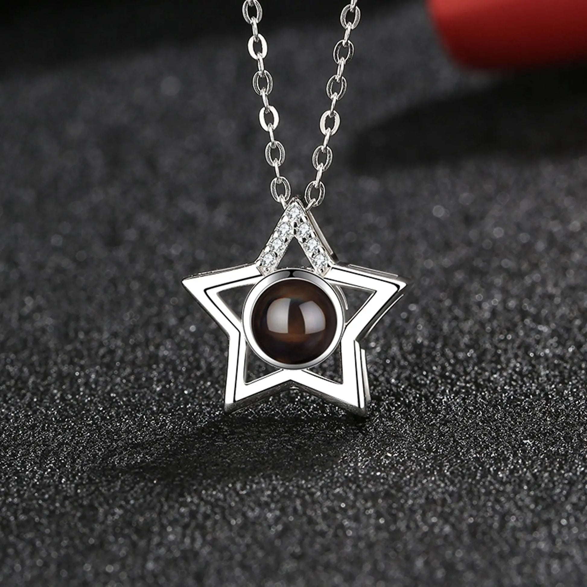 Custom Name Photo Projection Pendant Five Pointed Star Personalized Necklace nowadaysfashion