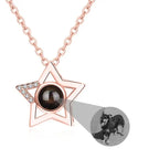 Custom Name Photo Projection Pendant Five Pointed Star Personalized Necklace nowadaysfashion