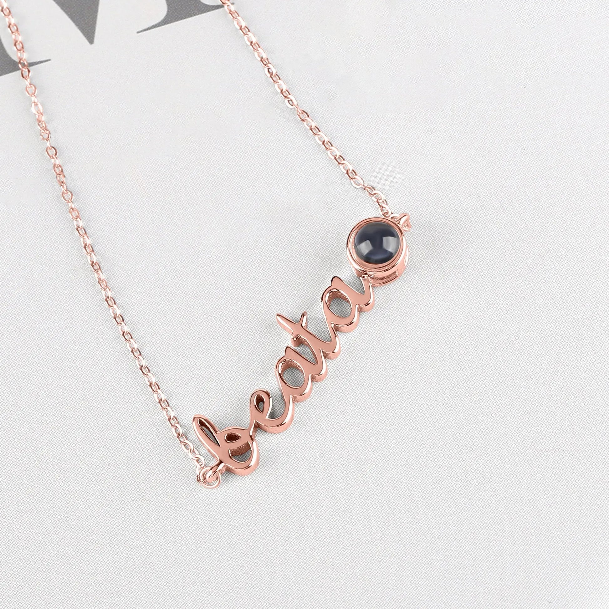 Personalized Pendant Clavicle Chain Customized Name Projection Photo Necklace nowadaysfashion