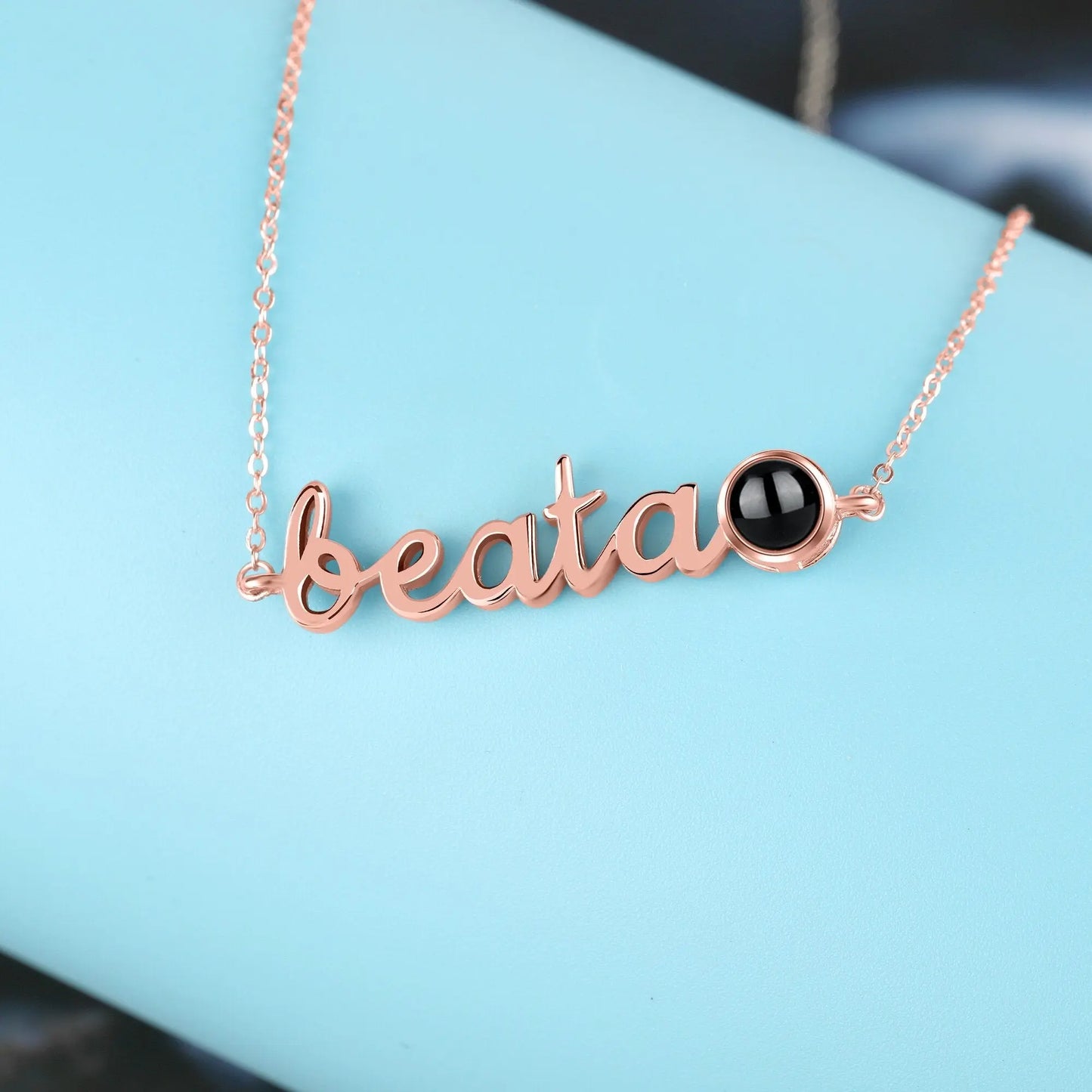 Personalized Pendant Clavicle Chain Customized Name Projection Photo Necklace nowadaysfashion