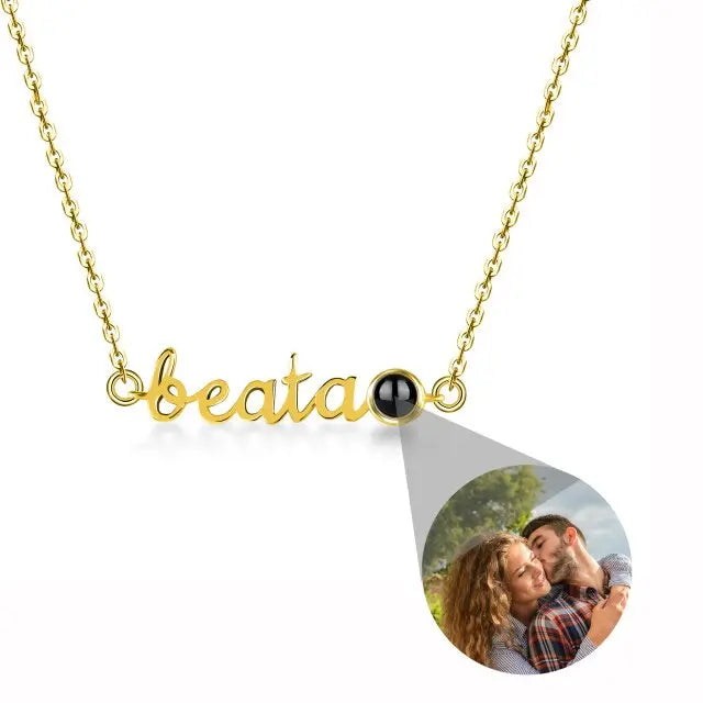 Personalized Pendant Clavicle Chain Customized Name Projection Photo Necklace nowadaysfashion