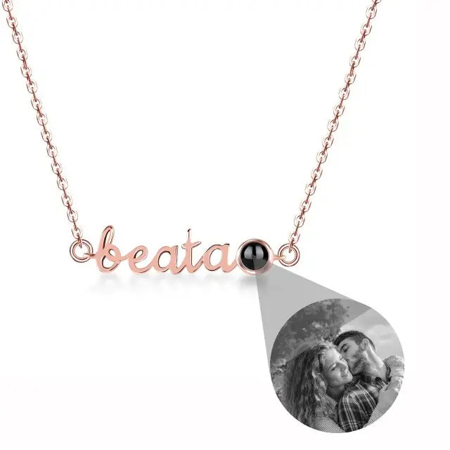 Personalized Pendant Clavicle Chain Customized Name Projection Photo Necklace nowadaysfashion