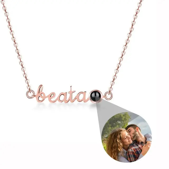 Personalized Pendant Clavicle Chain Customized Name Projection Photo Necklace nowadaysfashion