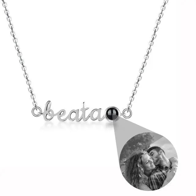 Personalized Pendant Clavicle Chain Customized Name Projection Photo Necklace nowadaysfashion