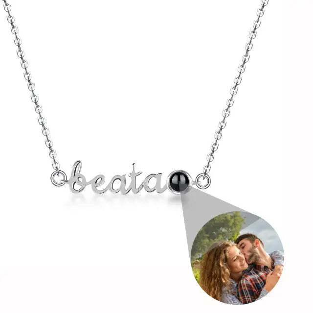 Personalized Pendant Clavicle Chain Customized Name Projection Photo Necklace nowadaysfashion