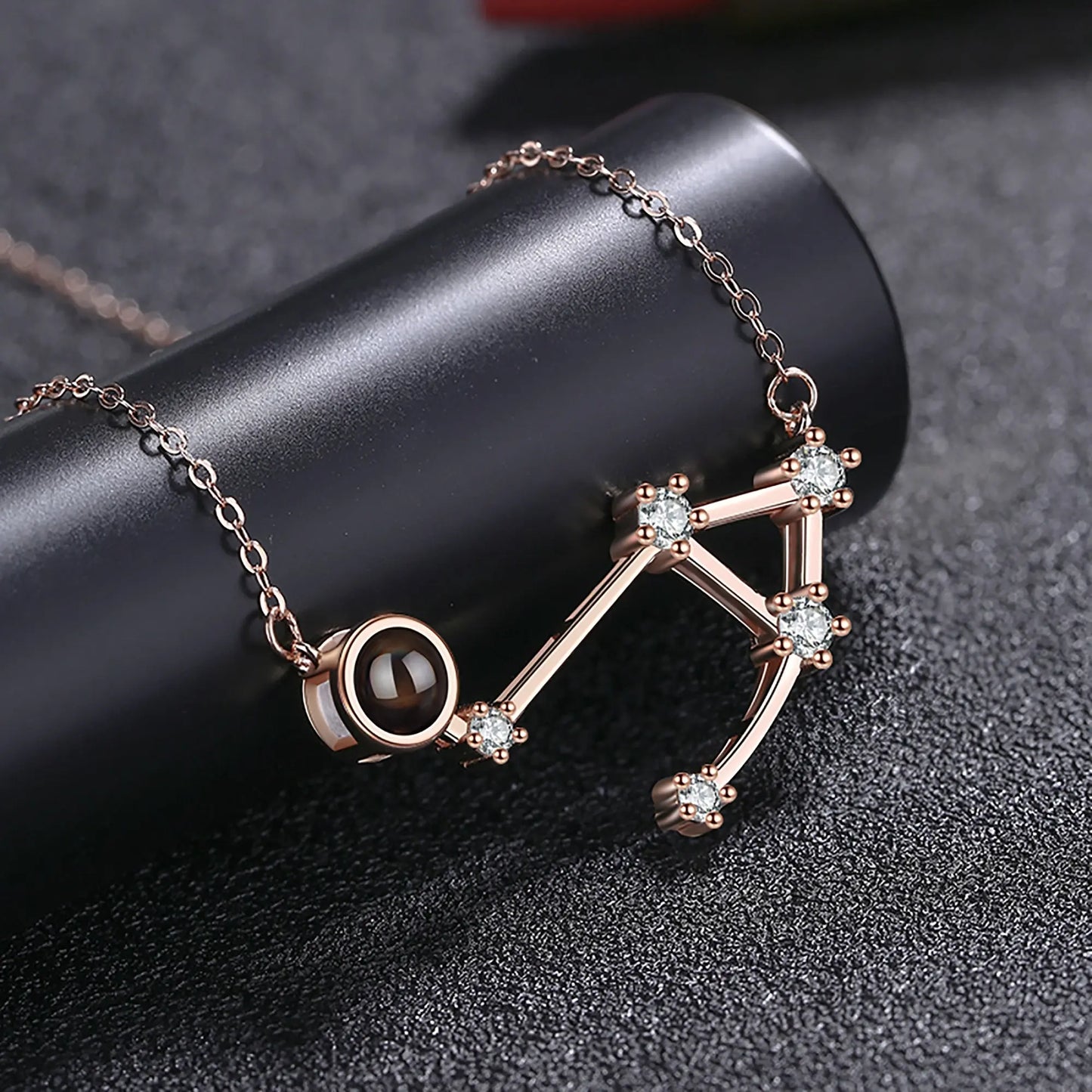 Personalized 12 Constellations Projection Necklace Customized Color Photo Pendant Jewelry Gifts nowadaysfashion