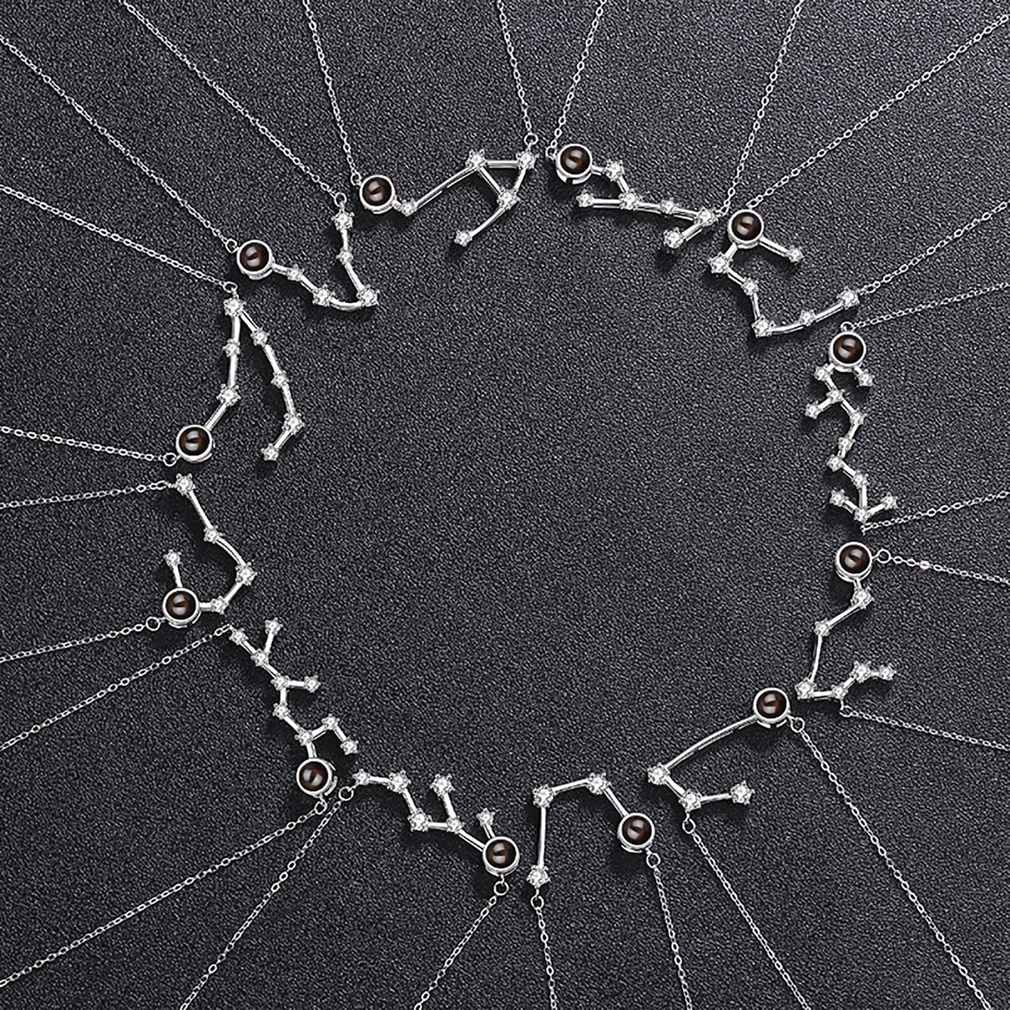 Personalized 12 Constellations Projection Necklace Customized Color Photo Pendant Jewelry Gifts nowadaysfashion