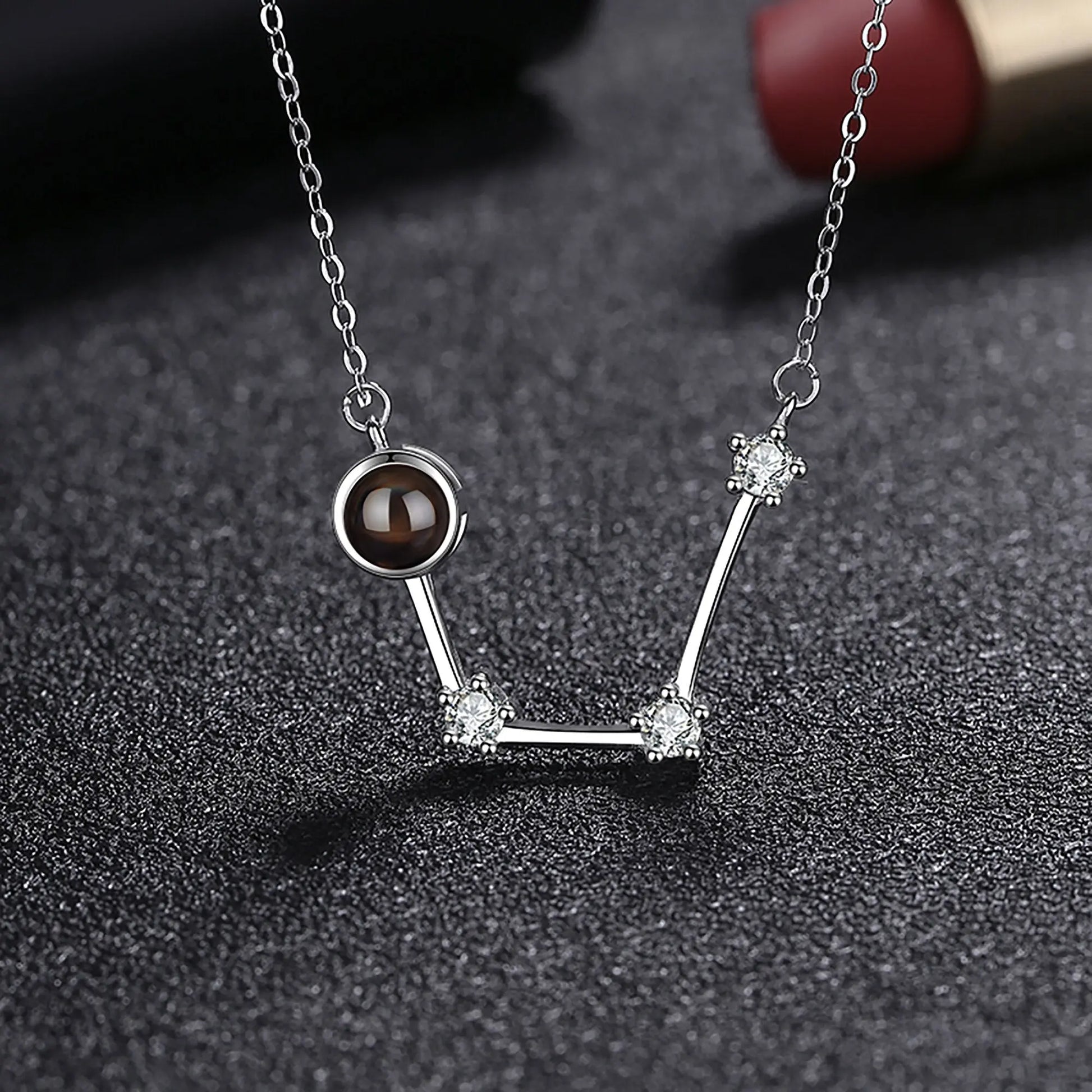 Personalized 12 Constellations Projection Necklace Customized Color Photo Pendant Jewelry Gifts nowadaysfashion