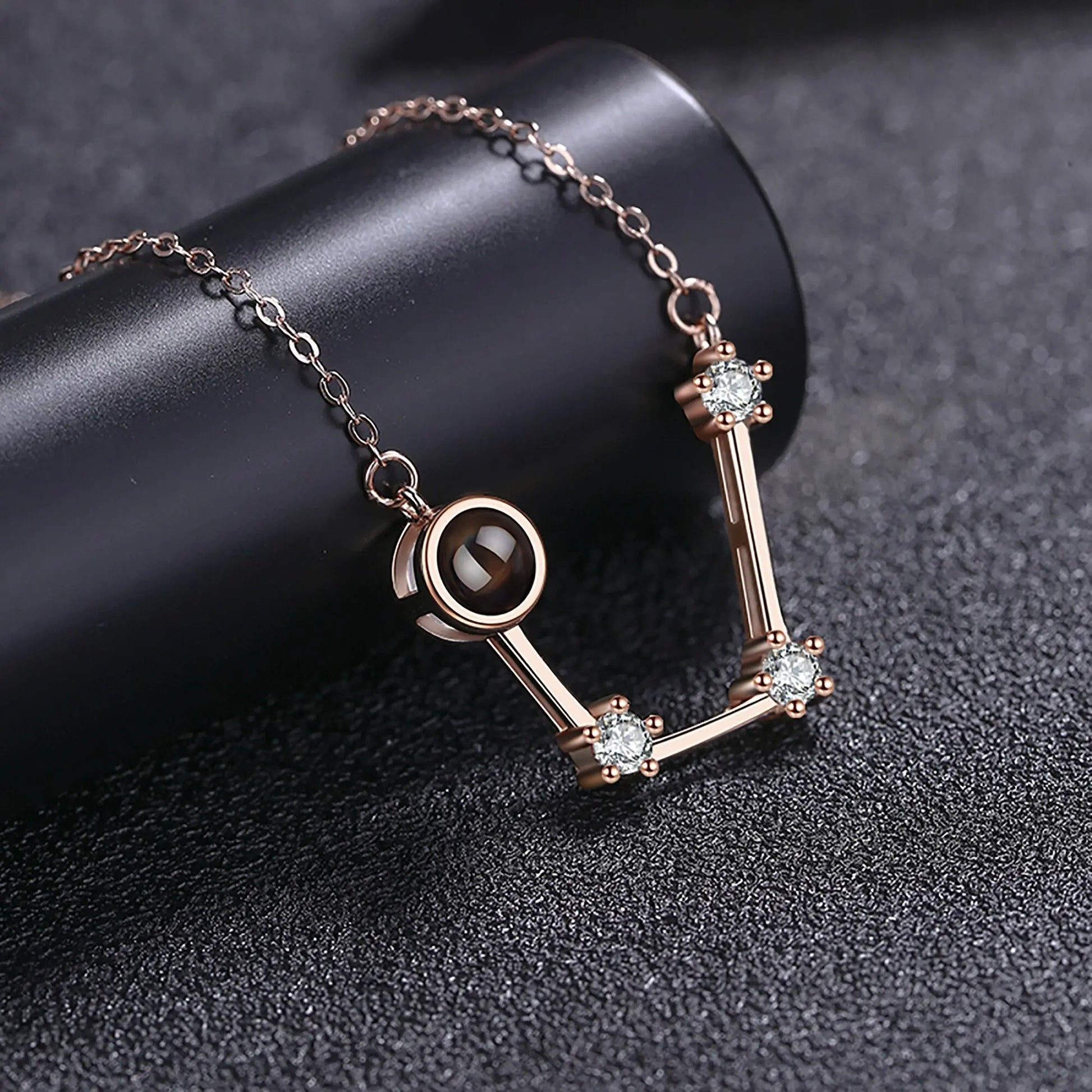 Personalized 12 Constellations Projection Necklace Customized Color Photo Pendant Jewelry Gifts nowadaysfashion