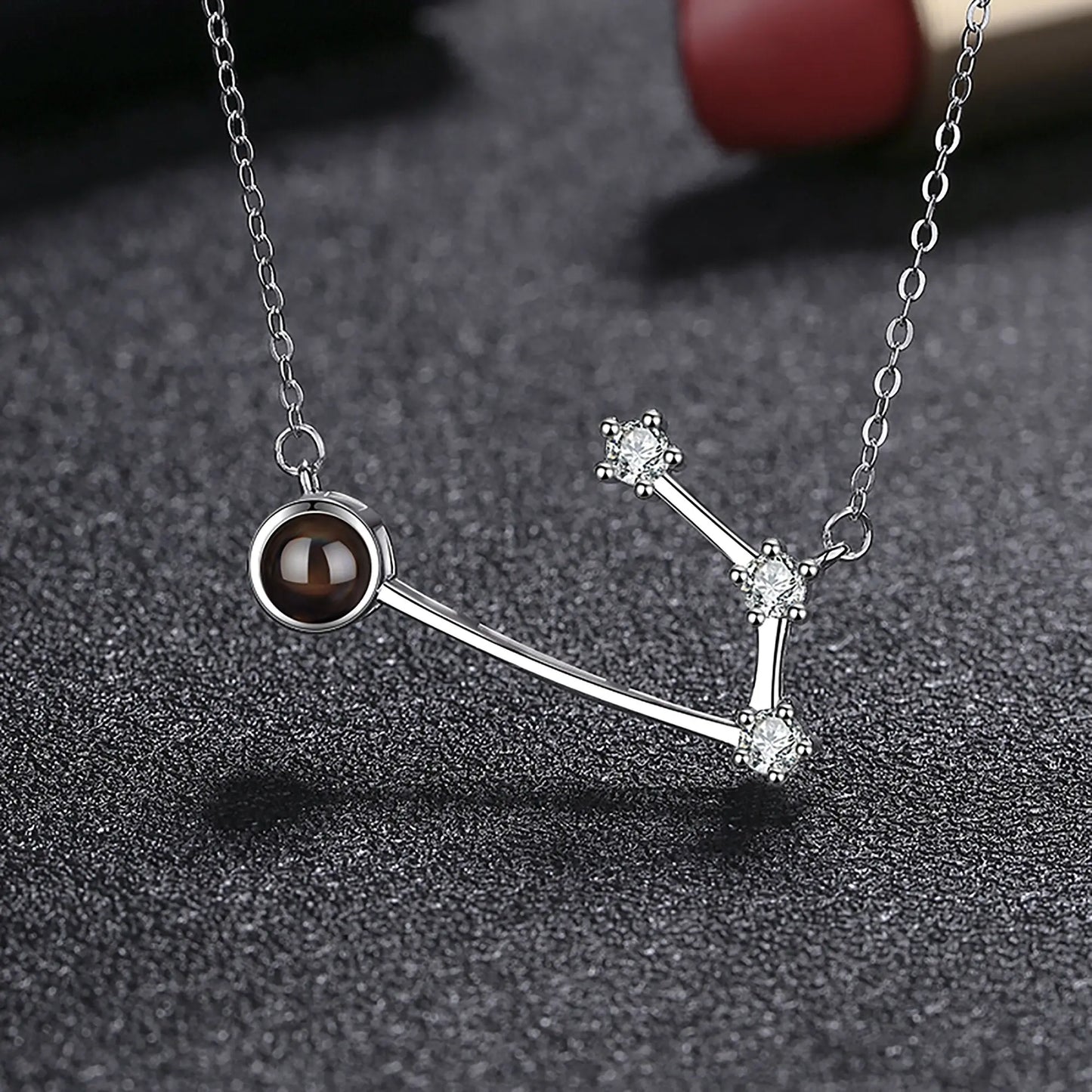 Personalized 12 Constellations Projection Necklace Customized Color Photo Pendant Jewelry Gifts nowadaysfashion